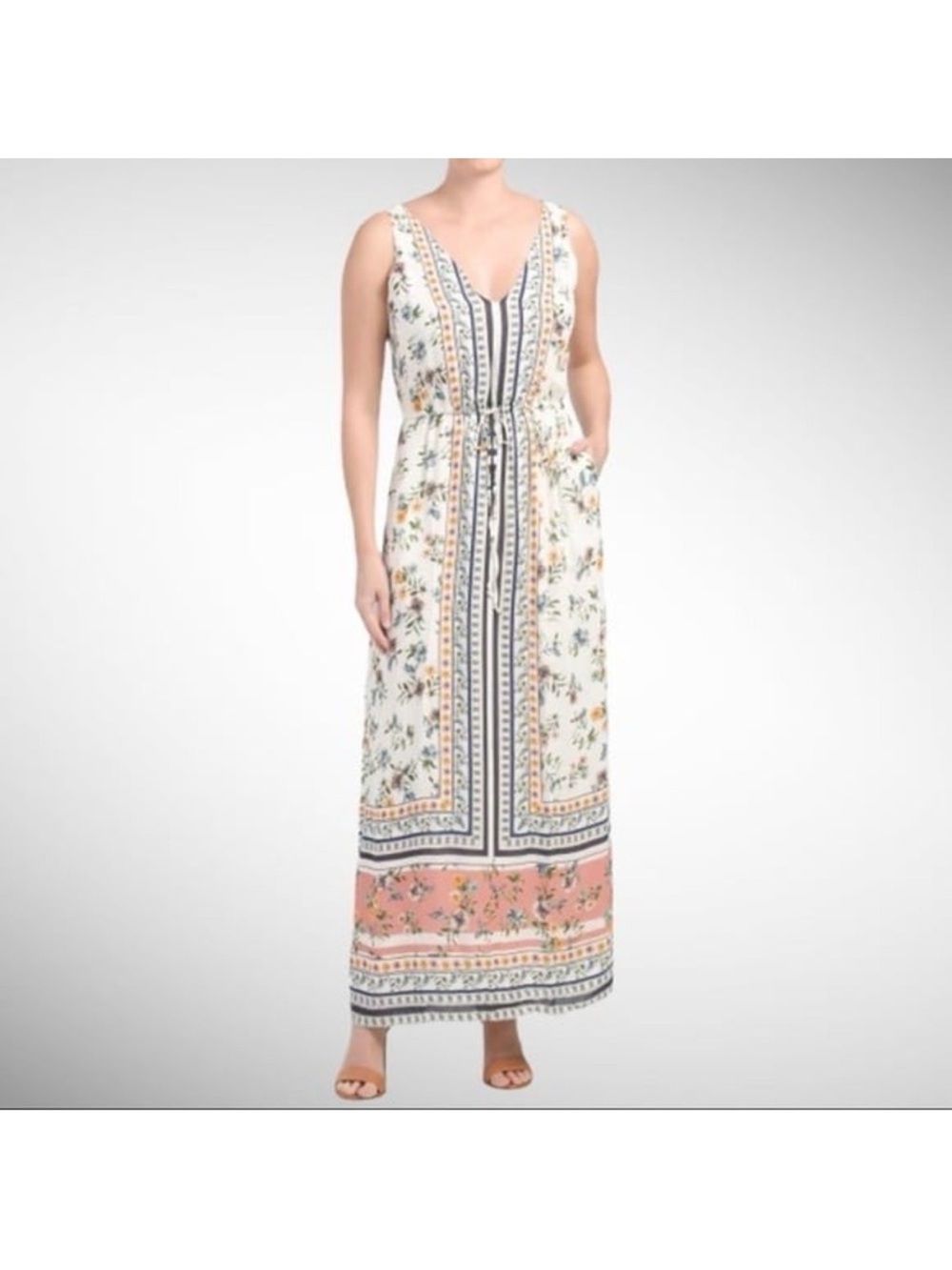 Lucky Brand White Floral Dress 1x